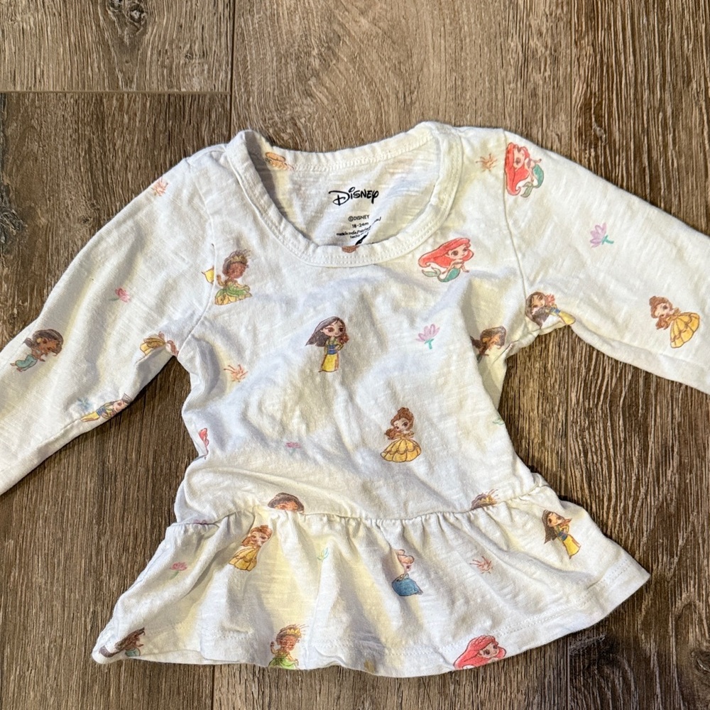 Monica and Andy Disney Princess Long Sleeve Top Size 18-24 Months! - Picture 1 of 3